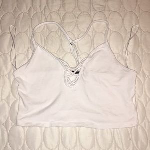 white crop top